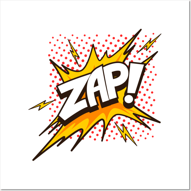 Zap! - Comic Book Funny Sound Effects Wall Art by PosterpartyCo